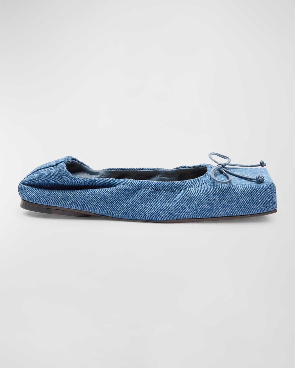 Jacquemus Denim Bow Ballerina Flats