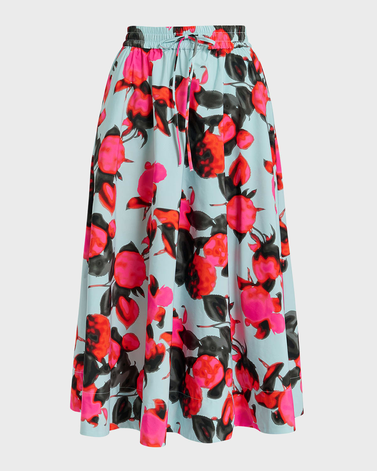 Essentiel Antwerp Fyrtales Drawstring Floral Midi Skirt