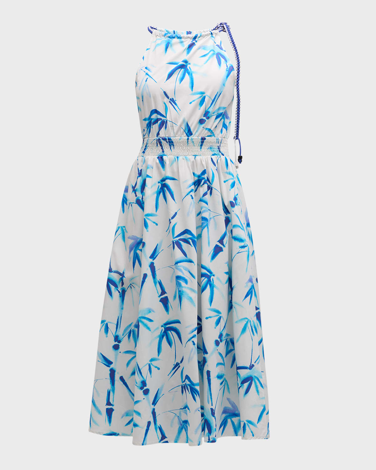 Essentiel Antwerp Famerica Smocked Halter Sleeveless Midi Dress