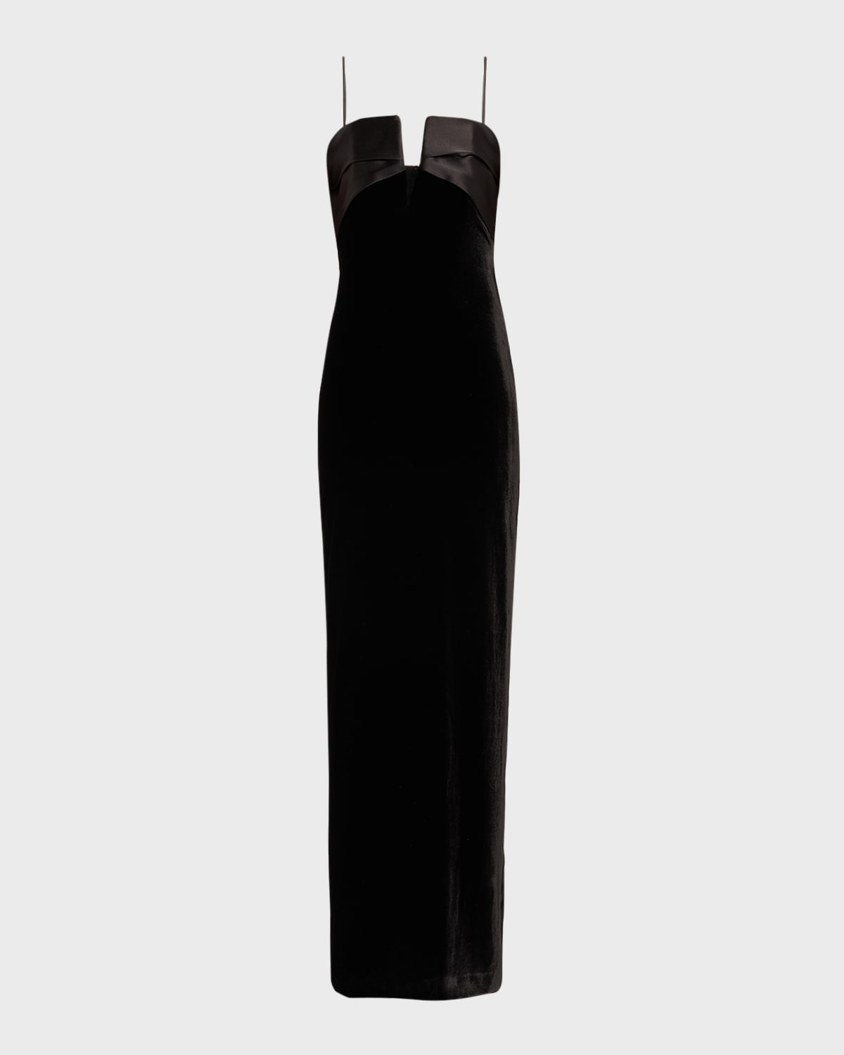Roland Mouret Strapless Velvet Column Gown