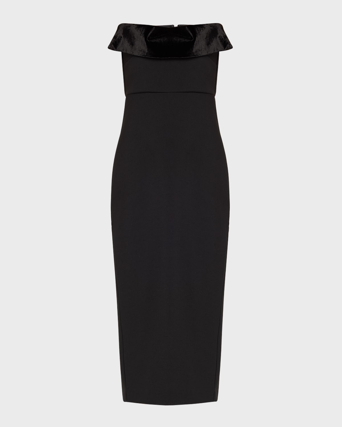 Roland Mouret Strapless Crepe Midi Dress