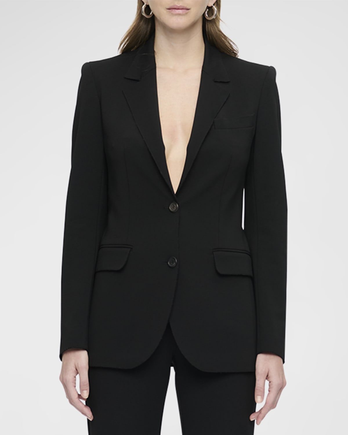 CALLAS Milano Andre Single-Breasted Topstitch Blazer