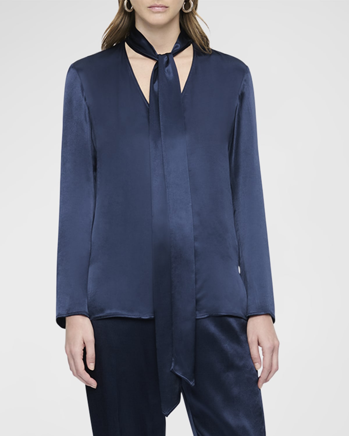 CALLAS Milano Piacere Tie-Neck Viscose Shirt
