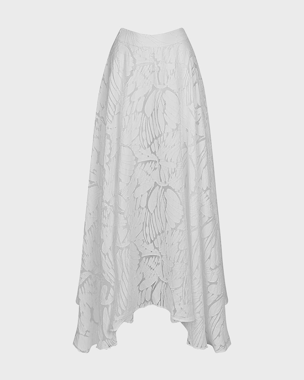 Anne Fontaine Marbre Burnout Handkerchief Maxi Skirt