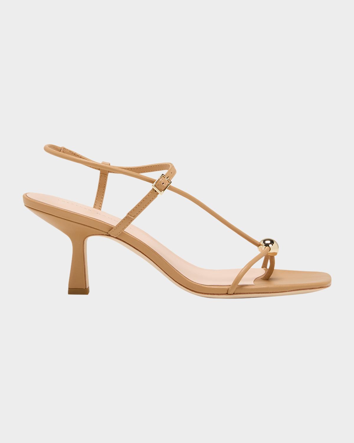 Loeffler Randall Triana Strappy Leather Dome Sandals