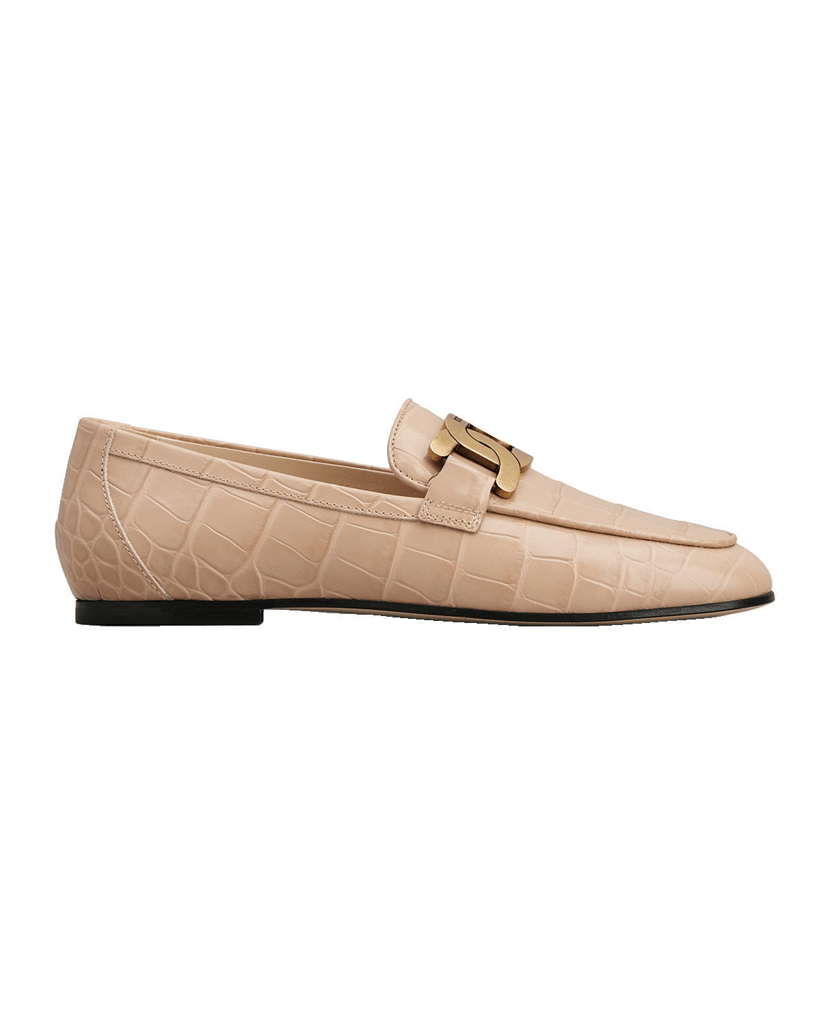 Tod's Croco Chain Slip-On Loafers