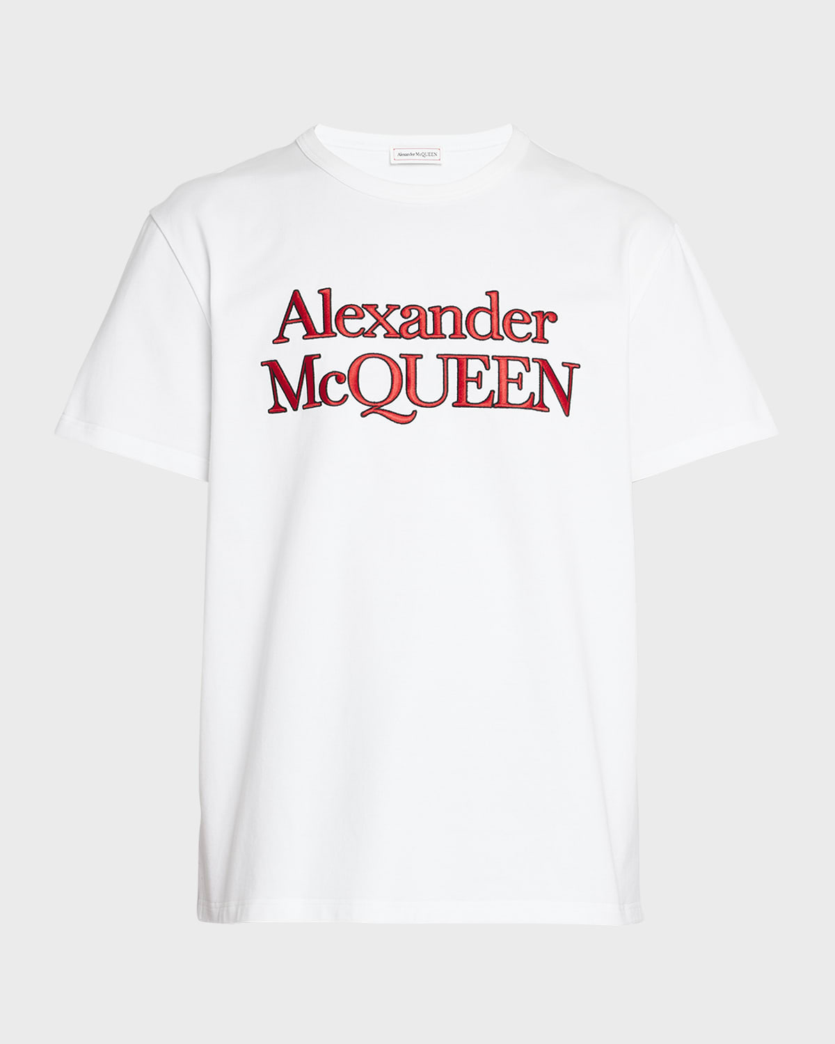 Alexander McQueen Men's Embroidered Logo T-Shirt