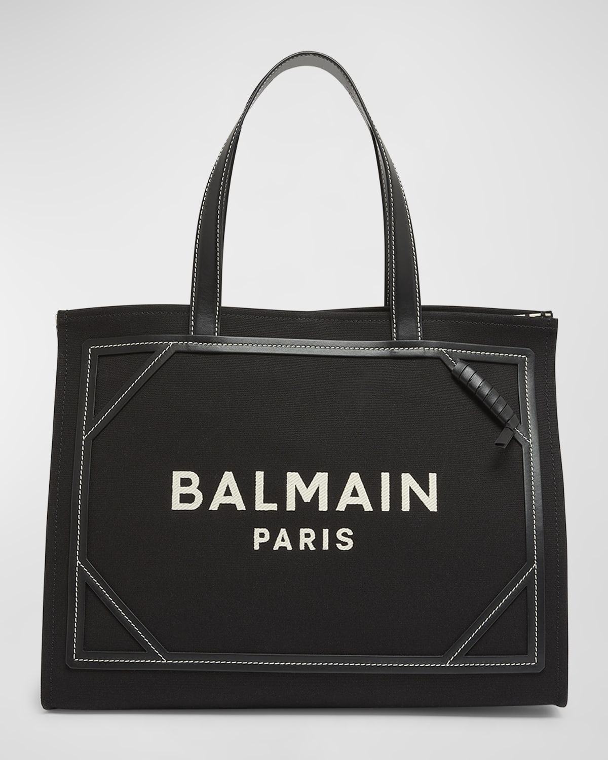 Balmain B Army Medium Shopper Tote Bag in Monogram Canvas