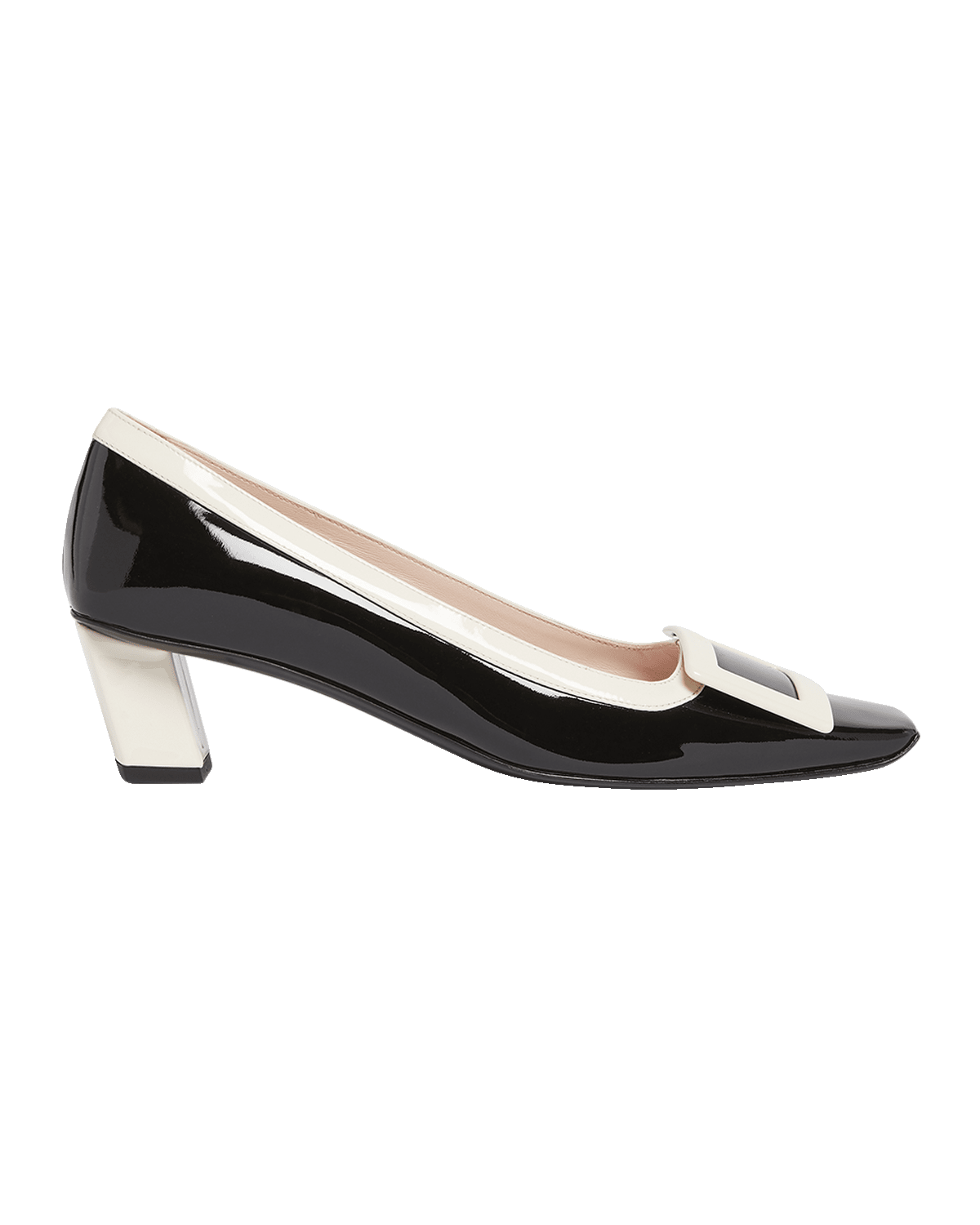 Roger Vivier Belle Vivier Bicolor Patent Buckle Pumps