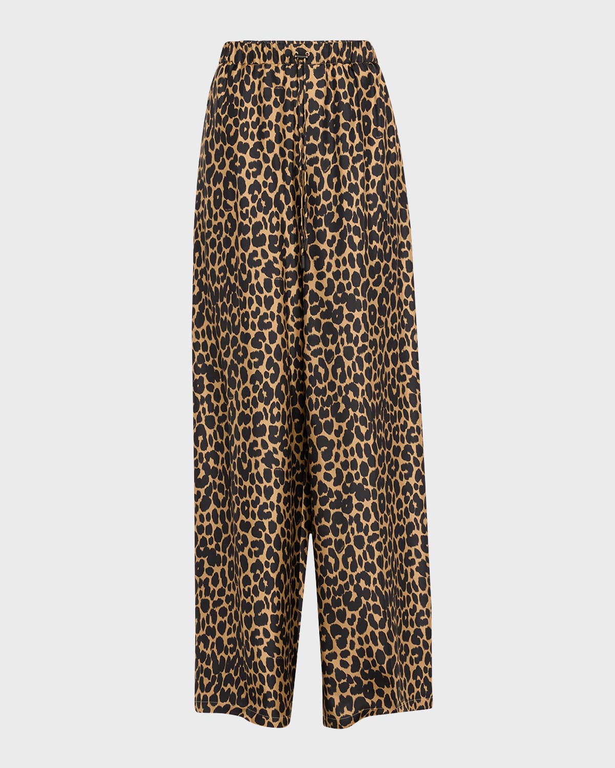 Max Mara Ghinea Wide-Leg Leopard Print Trousers