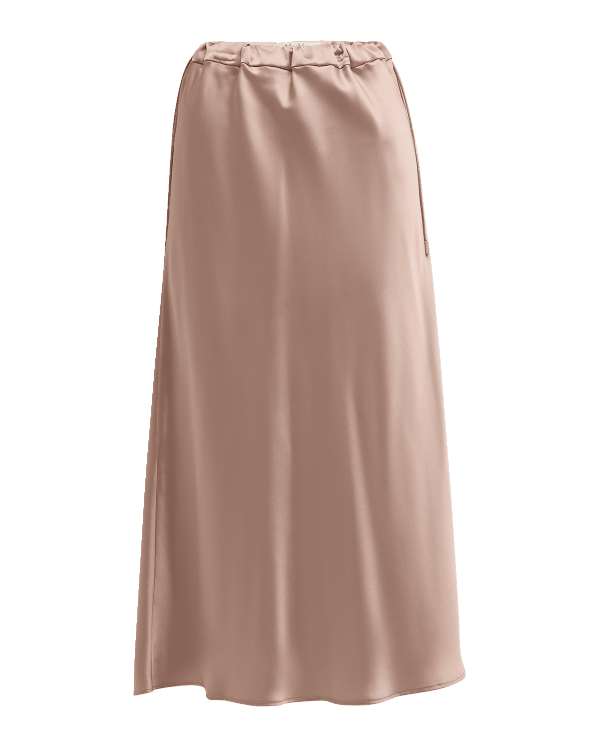 Max Mara Editore Drawstring Satin Midi Skirt