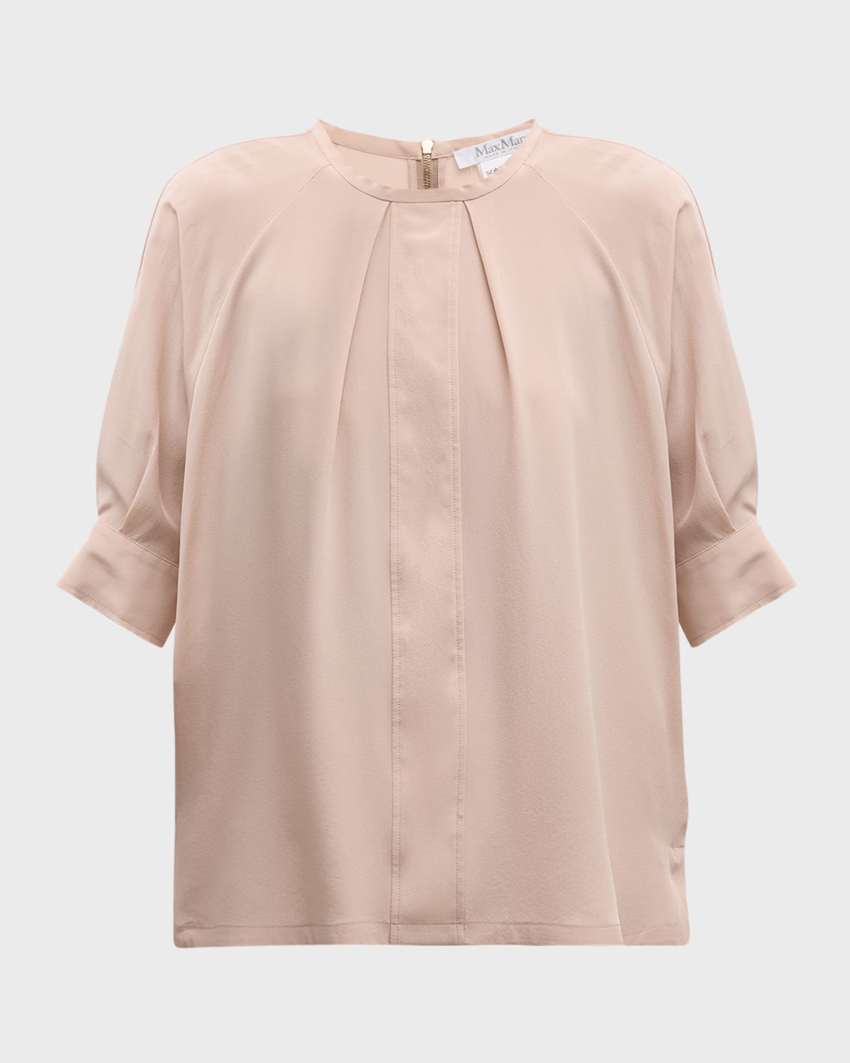Max Mara Ecuador Short-Sleeve Silk Blouse