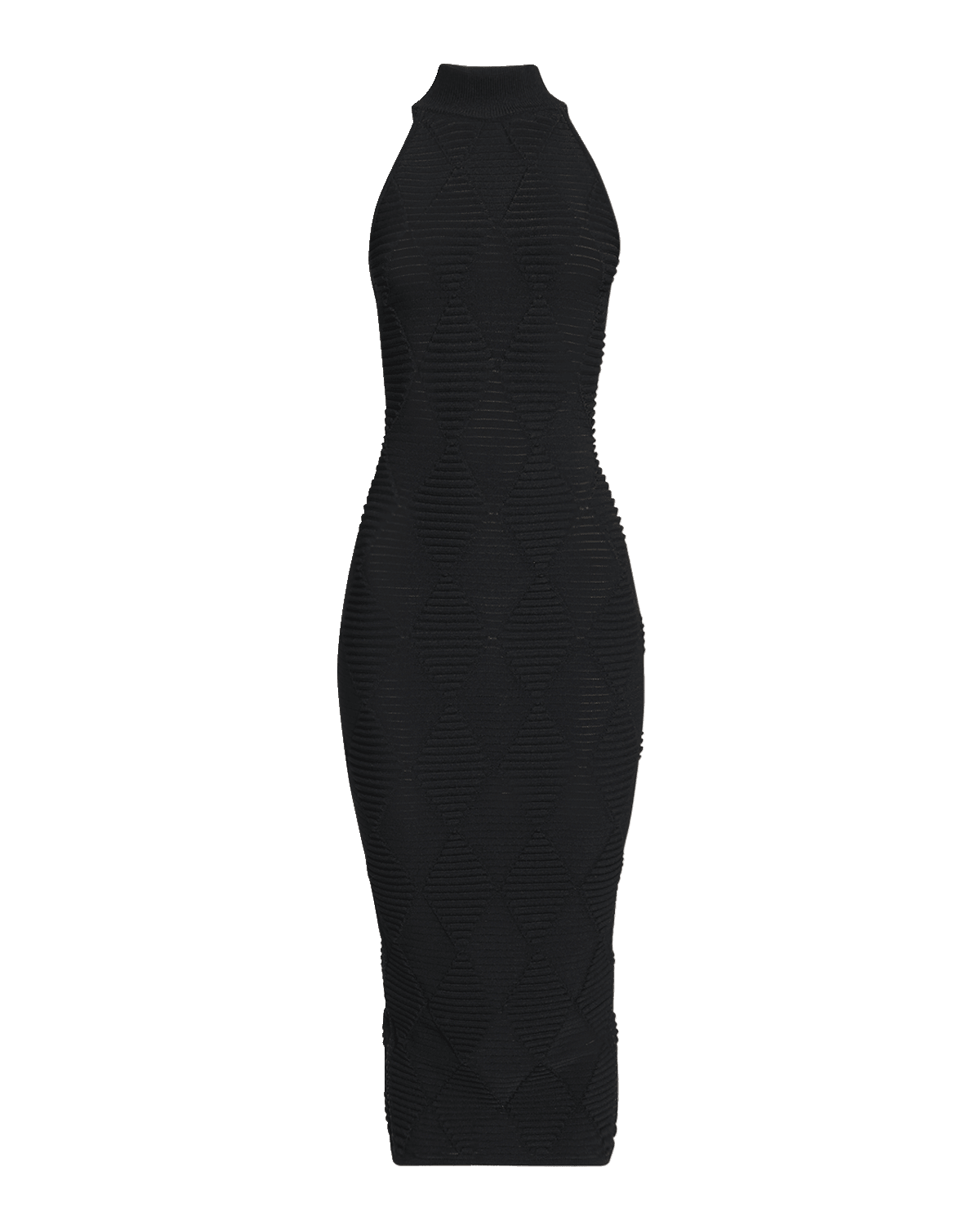 Balmain Diamond Textured Knit Midi Dress