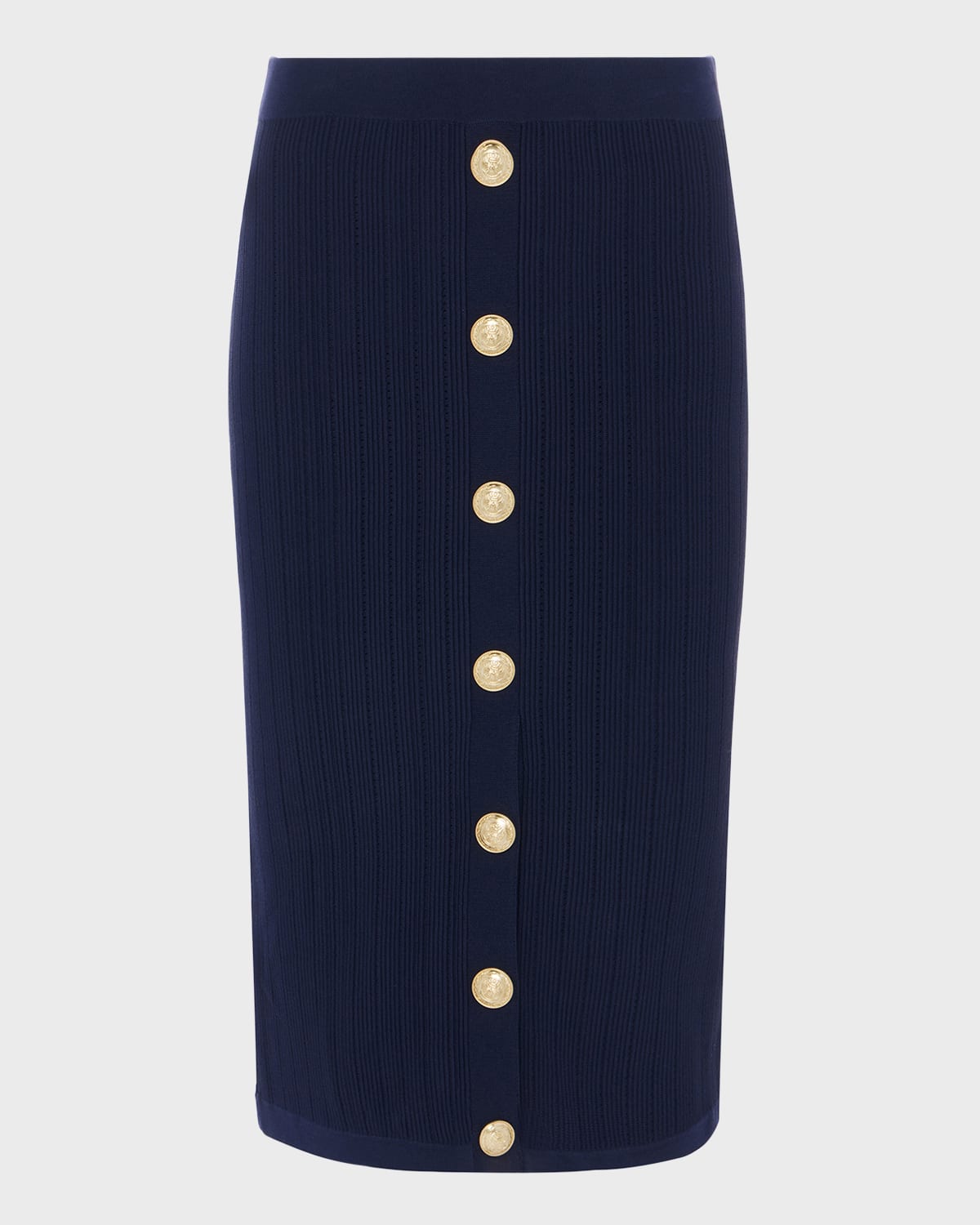 L'Agence Melania Pointelle Knit Midi Skirt