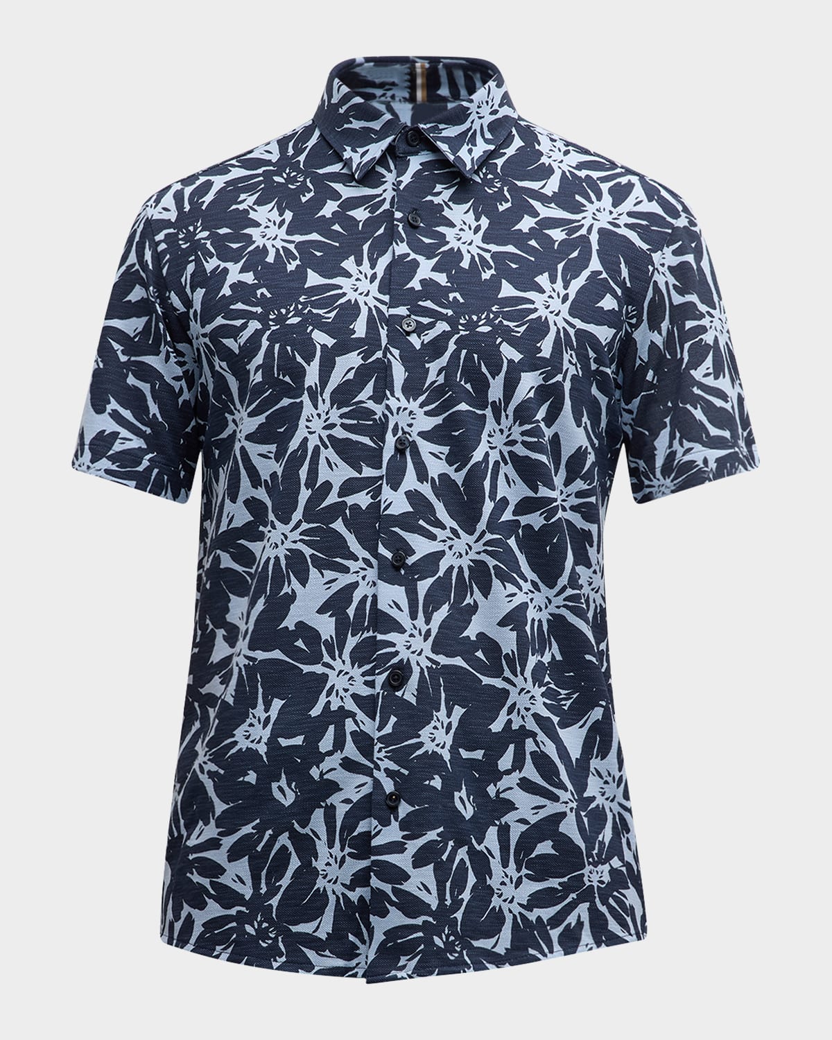 BOSS Men's Floral-Print Short-Sleeve Leisure Shirt