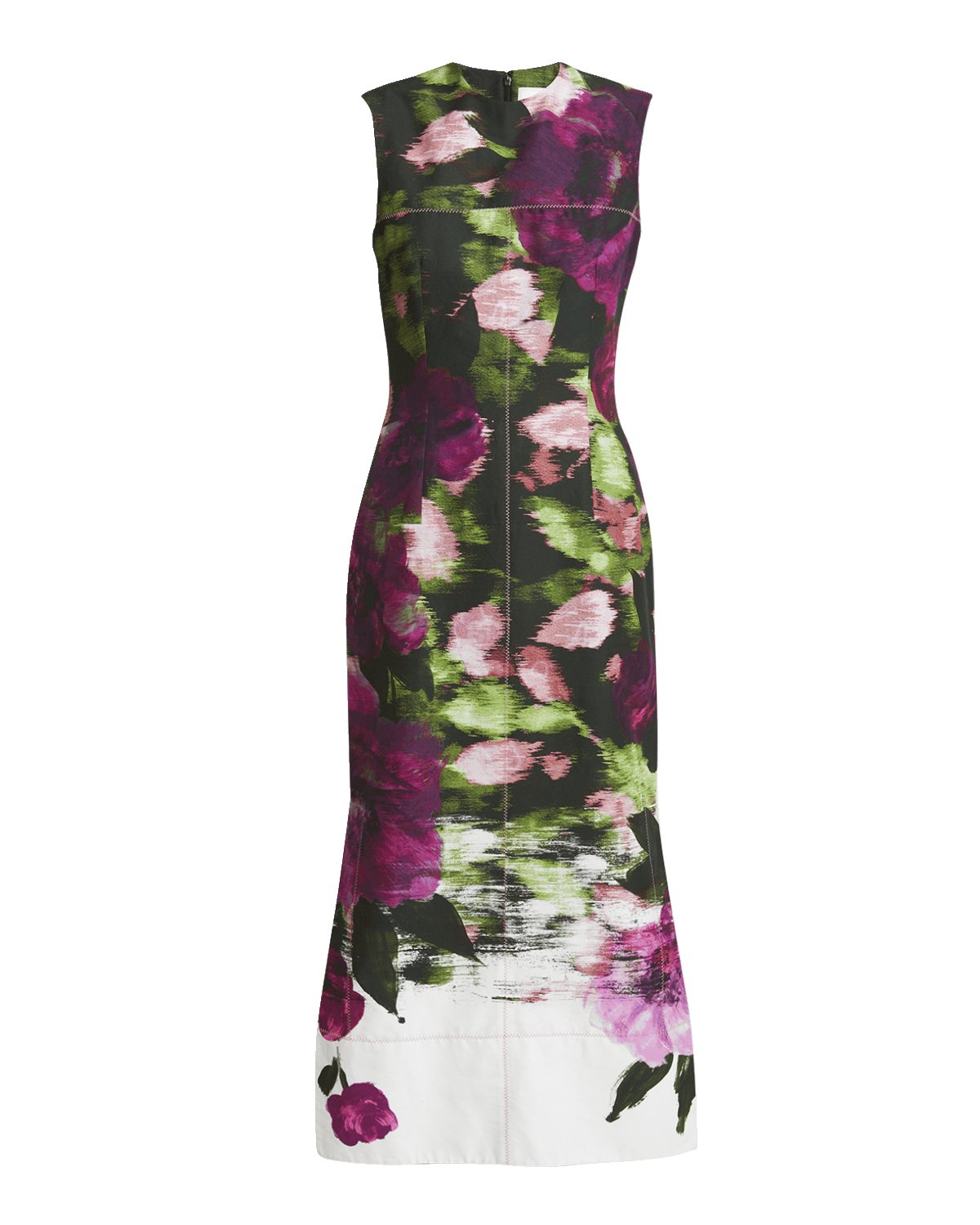 Erdem Abstract Floral Midi Pencil Dress