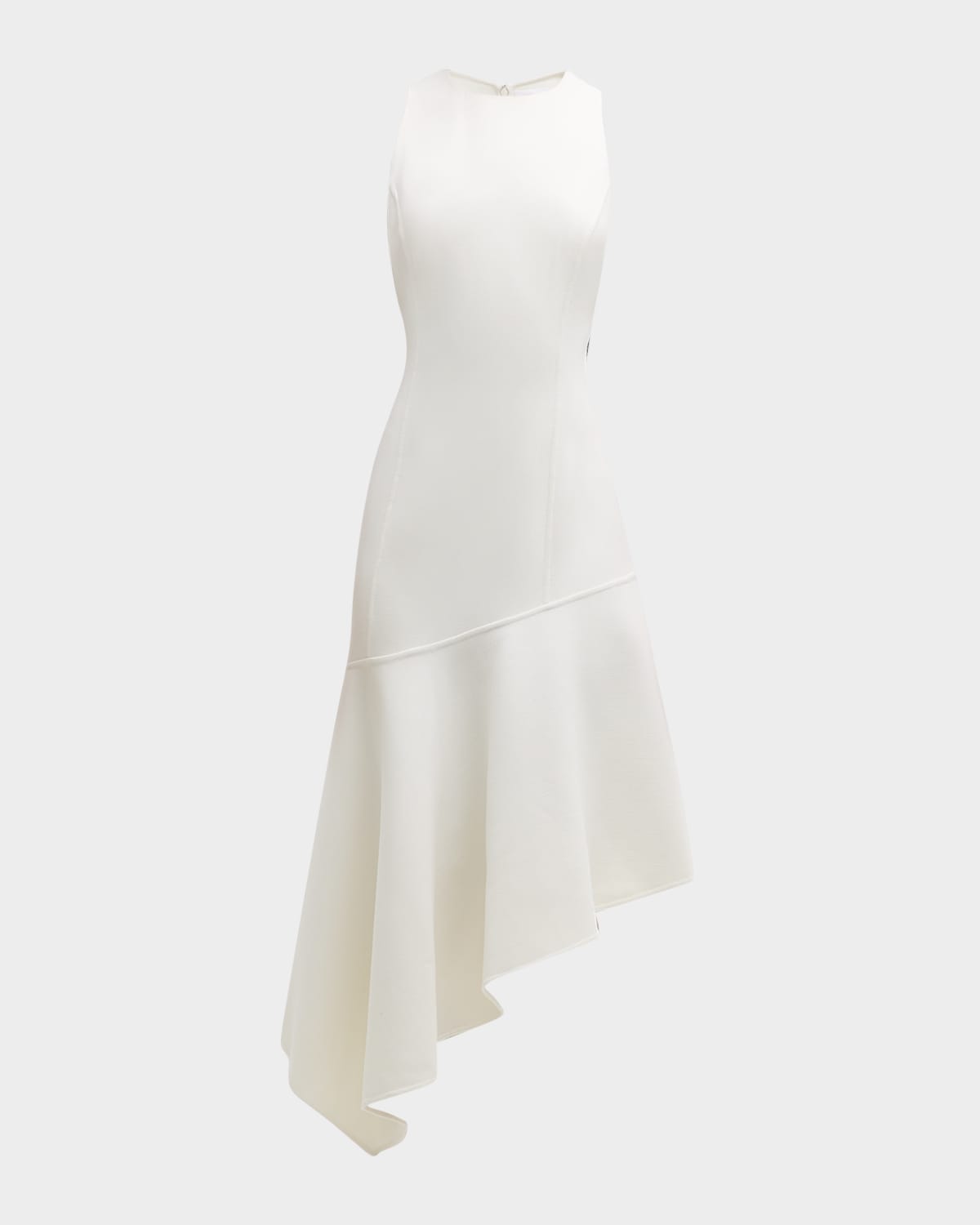 Michael Kors Collection Barathea Asymmetric Wool Midi Dress