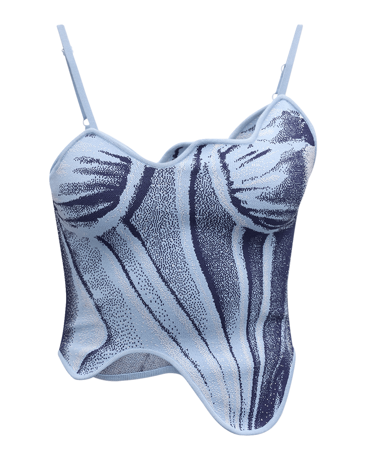 PH5 Camellia Denim-Print Tank Top