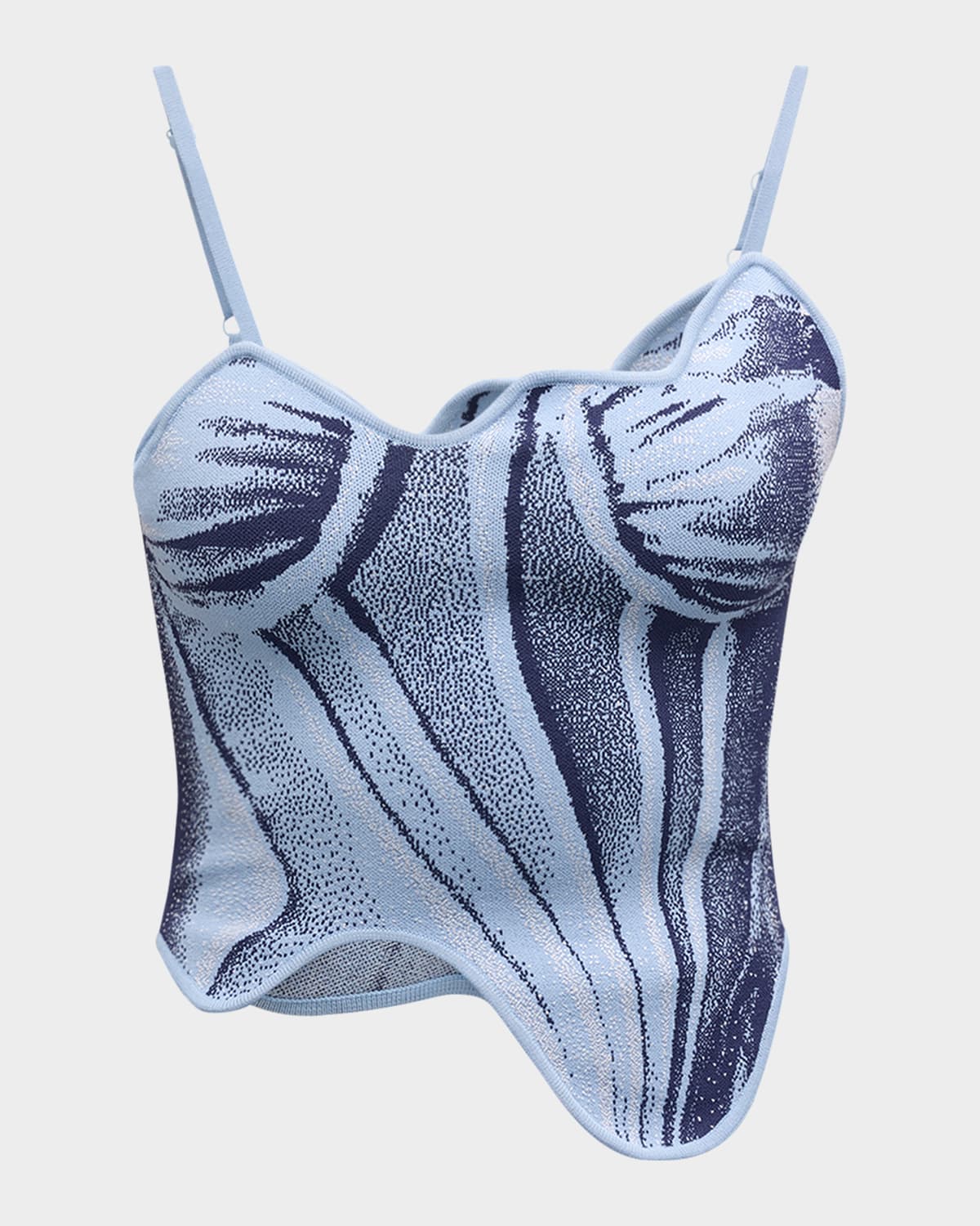 PH5 Camellia Denim-Print Tank Top