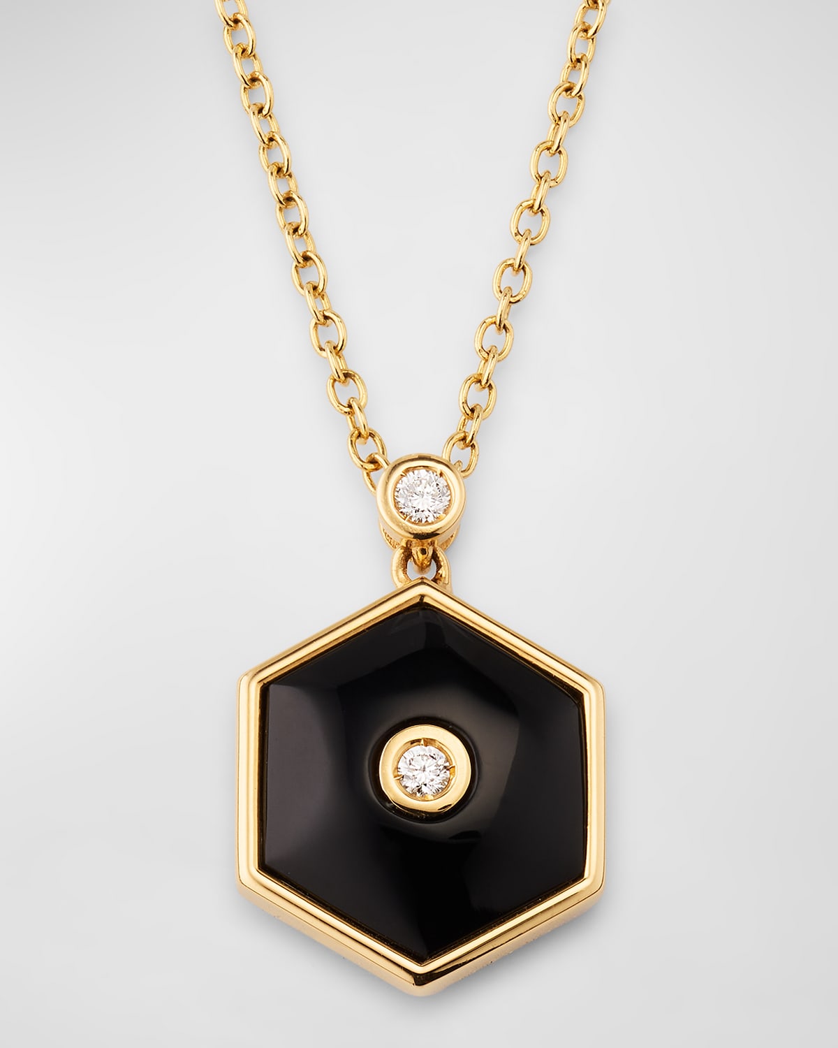 Miseno Baia Sommersa 18K Yellow Gold Pendant Necklace with Diamonds and Onyx