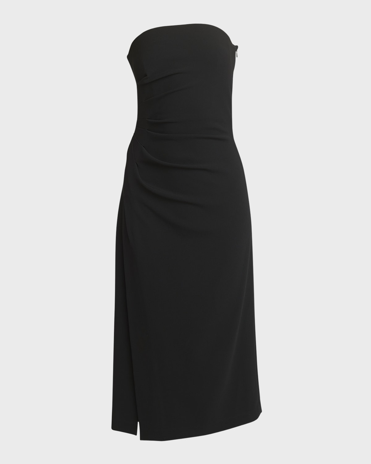 Proenza Schouler Shira Strapless Draped Matte Crepe Midi Dress