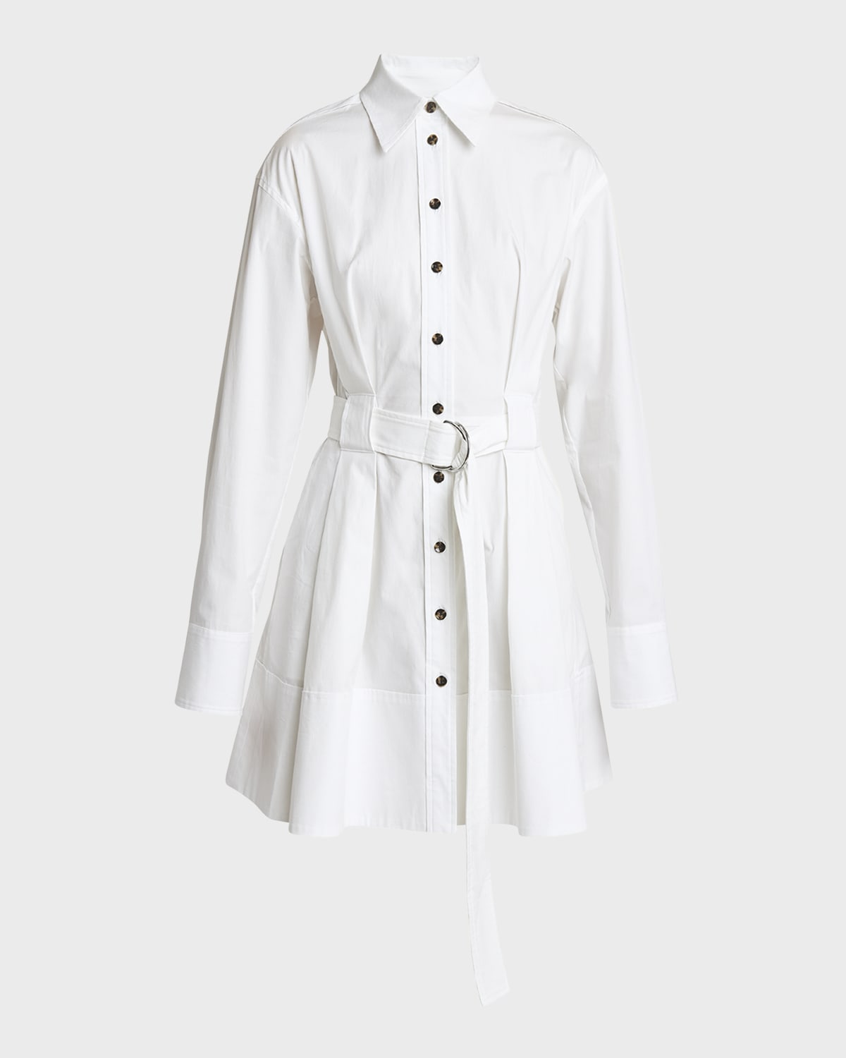 Proenza Schouler Viola Compact Poplin Mini Shirtdress