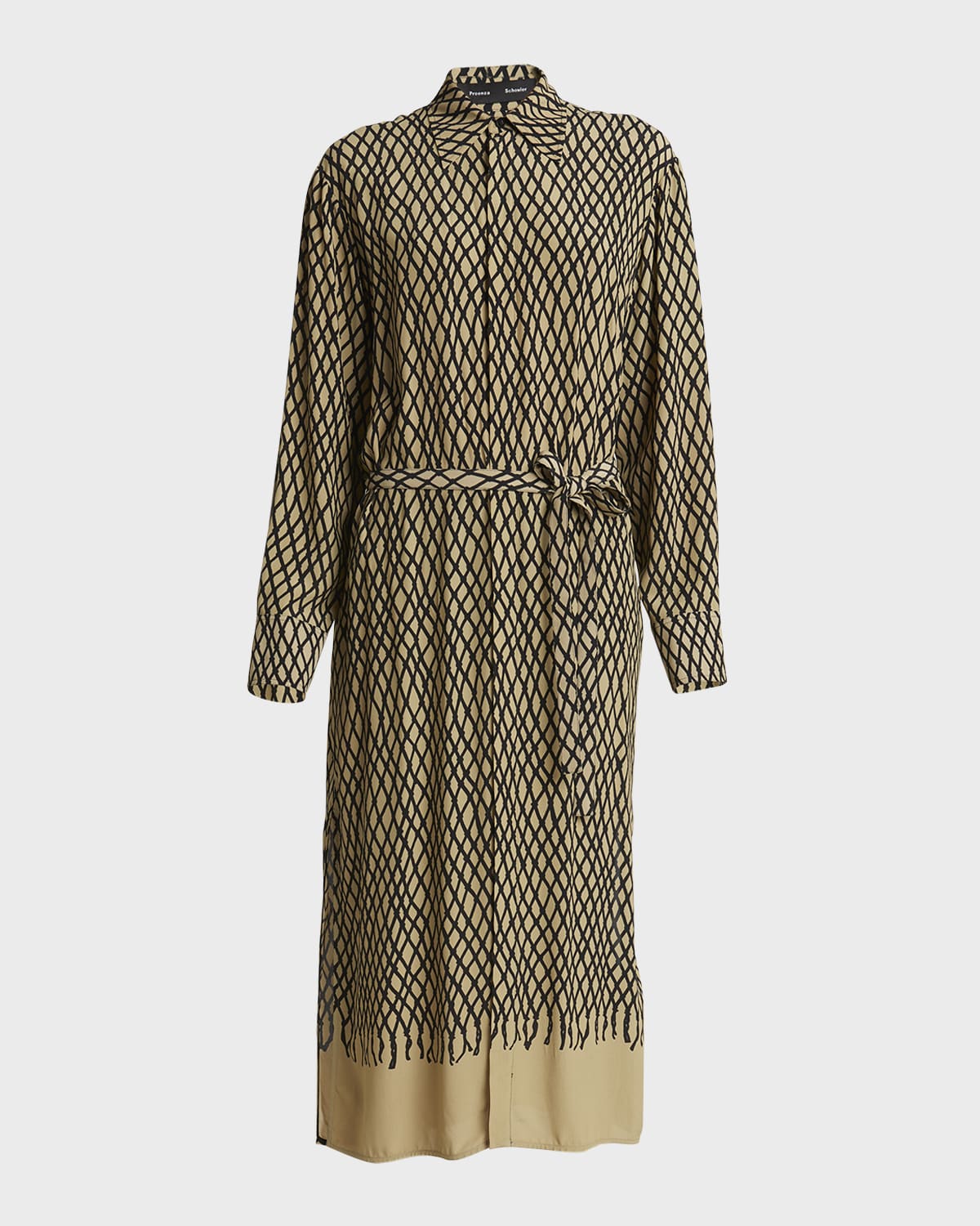 Proenza Schouler Bailey Printed Crepe Shirtdress