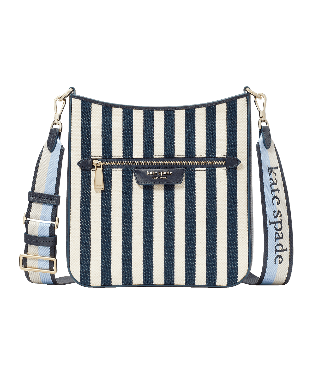 kate spade new york hudson striped canvas messenger crossbody bag