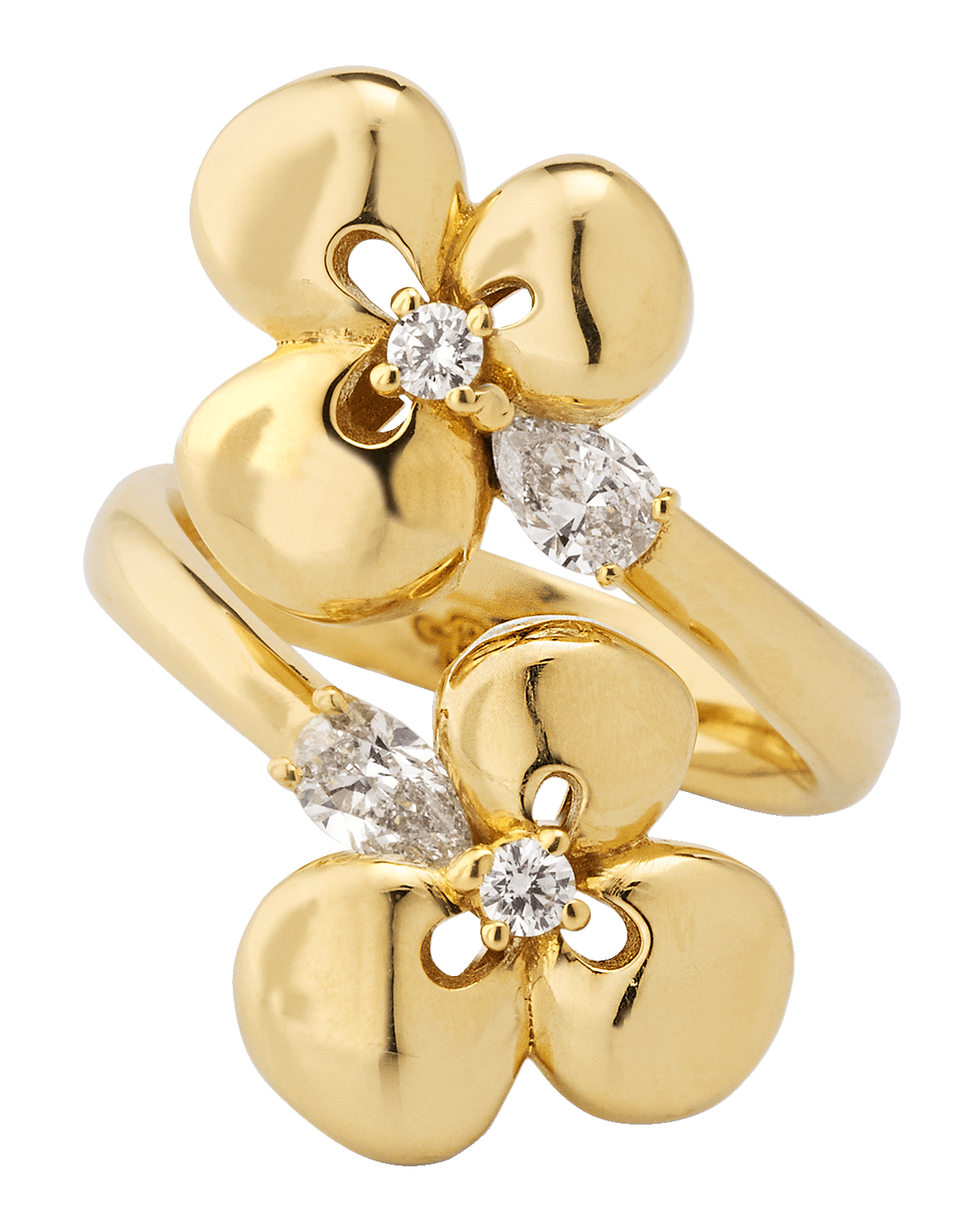 Miseno Ischia 18K Yellow Gold Diamond Flower Ring