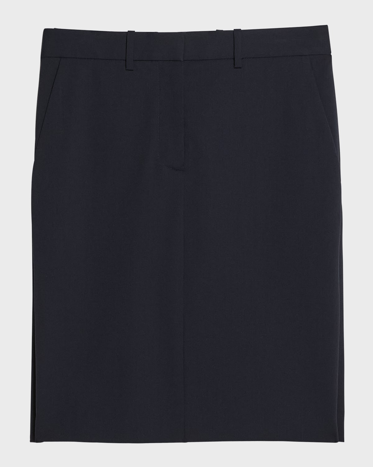 Helmut Lang Wool Zip Pencil Skirt
