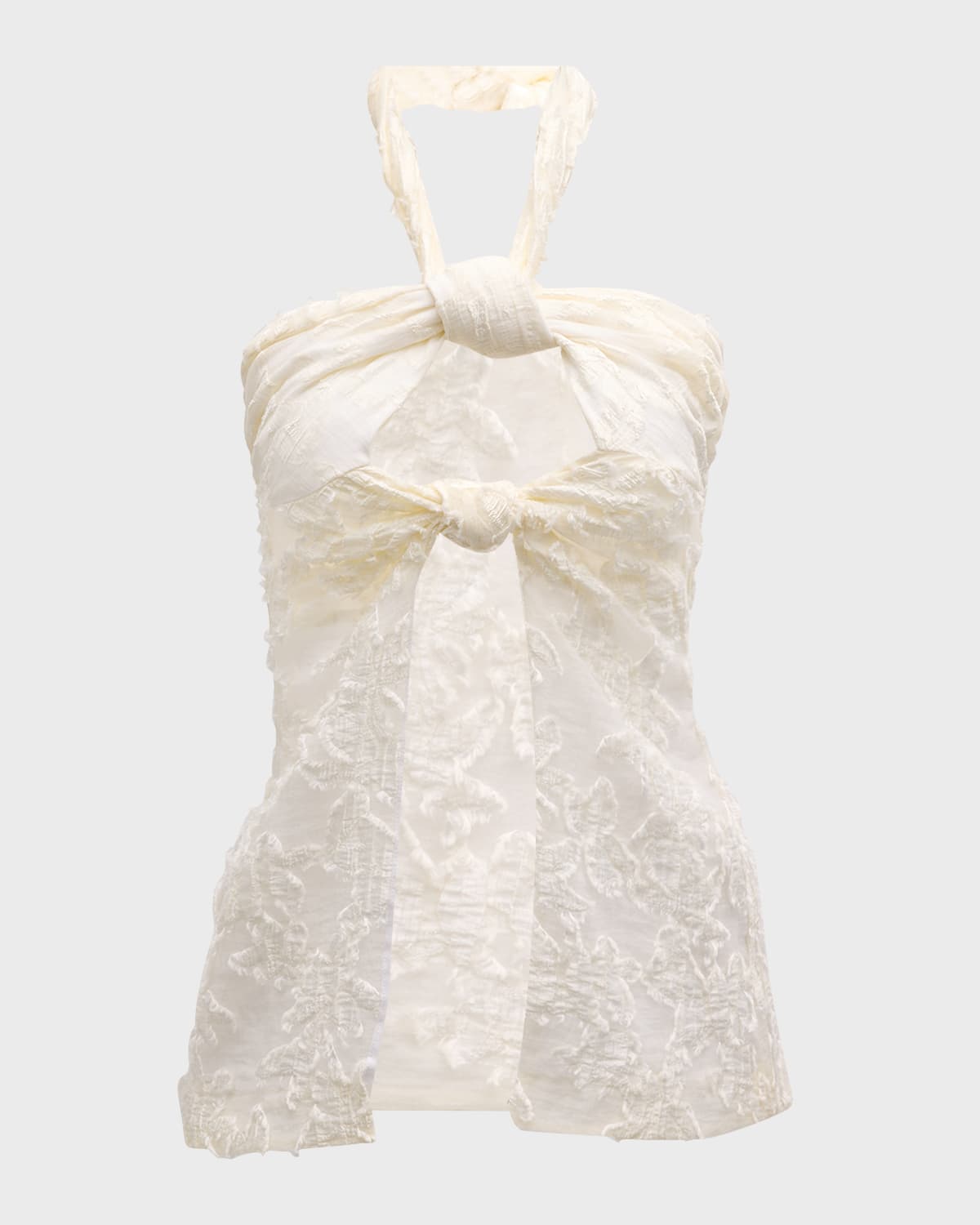 Cult Gaia Lainie Twist-Front Halter Top