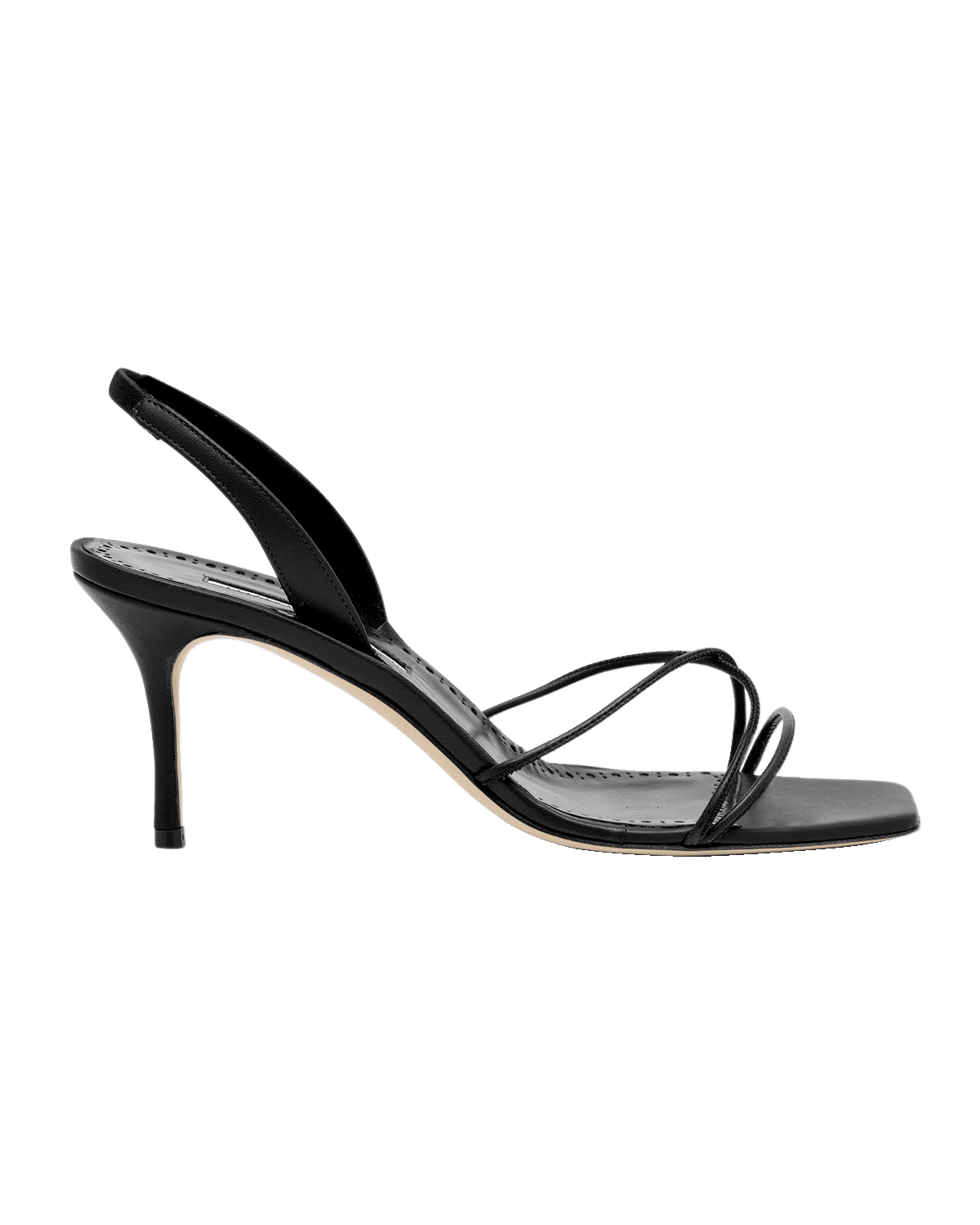 Manolo Blahnik Leather Strappy Slingback Sandals