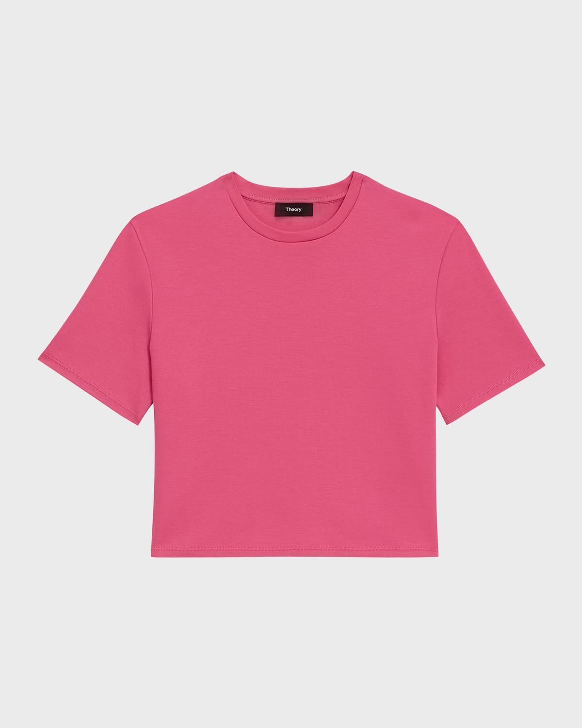 Theory Short-Sleeve Cropped Cotton T-Shirt