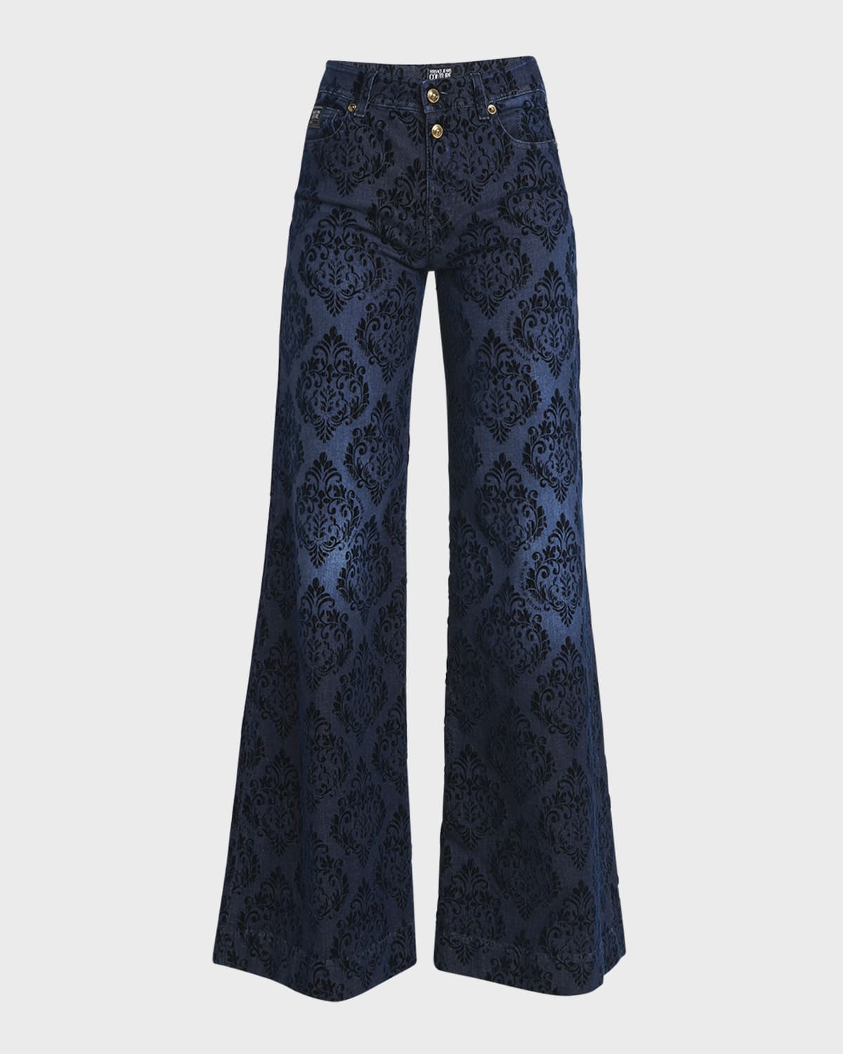 Versace Jeans Couture Printed Wide-Leg Jeans