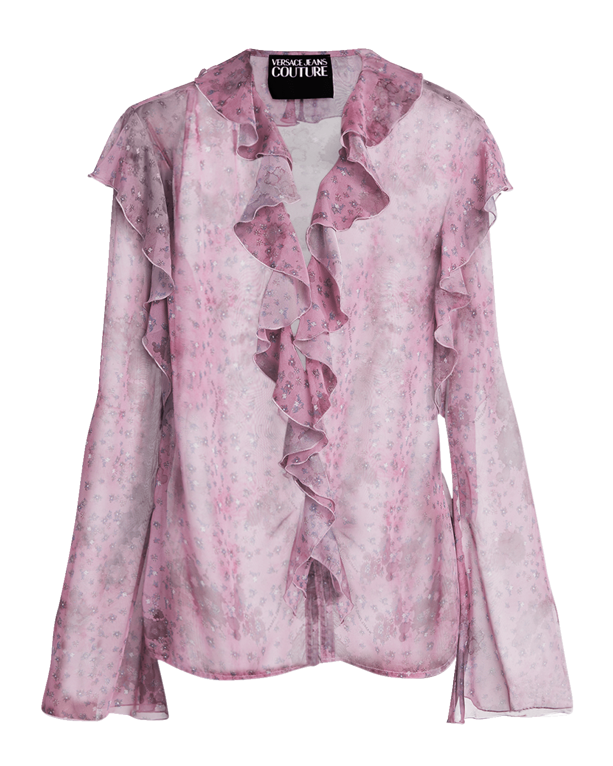 Versace Jeans Couture Ruffled Long-Sleeve Top