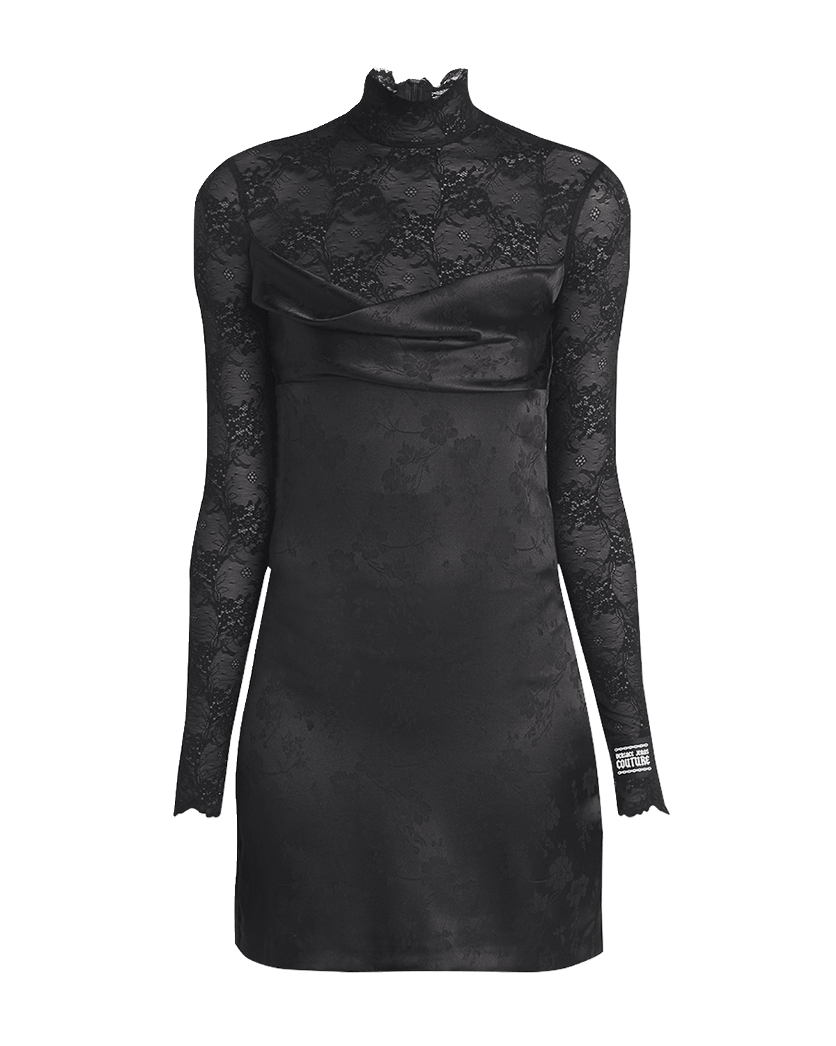 Versace Jeans Couture Combo Turtleneck Mini Dress