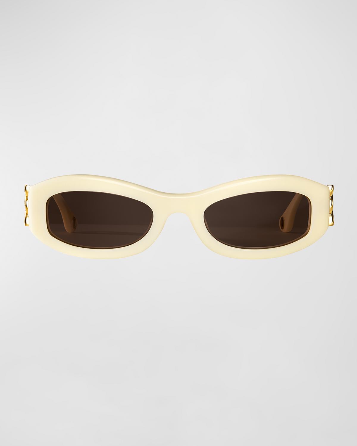 Aureum Collective Como Twisted Acetate Oval Sunglasses