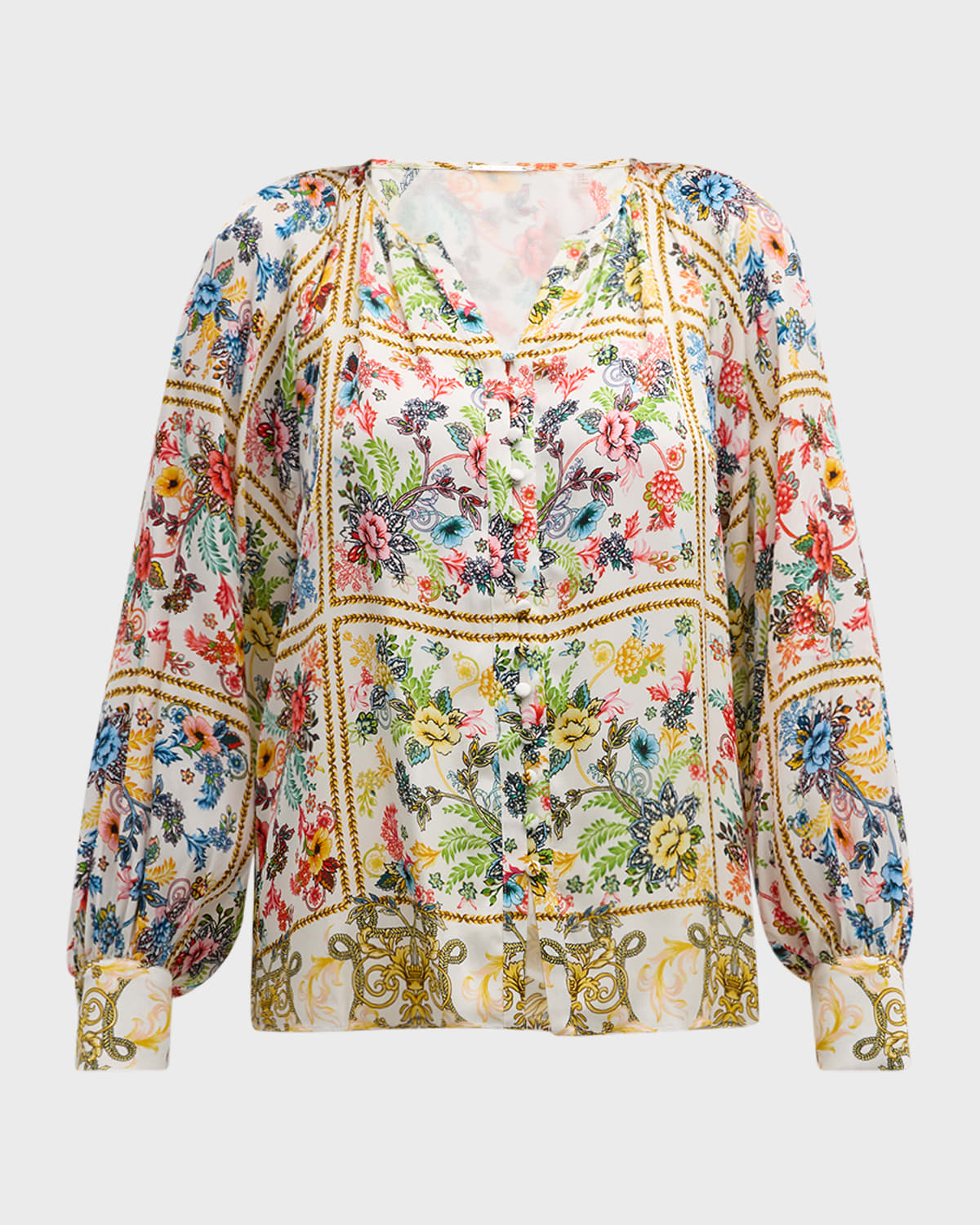 Elie Tahari The Illana Floral-Print Blouse