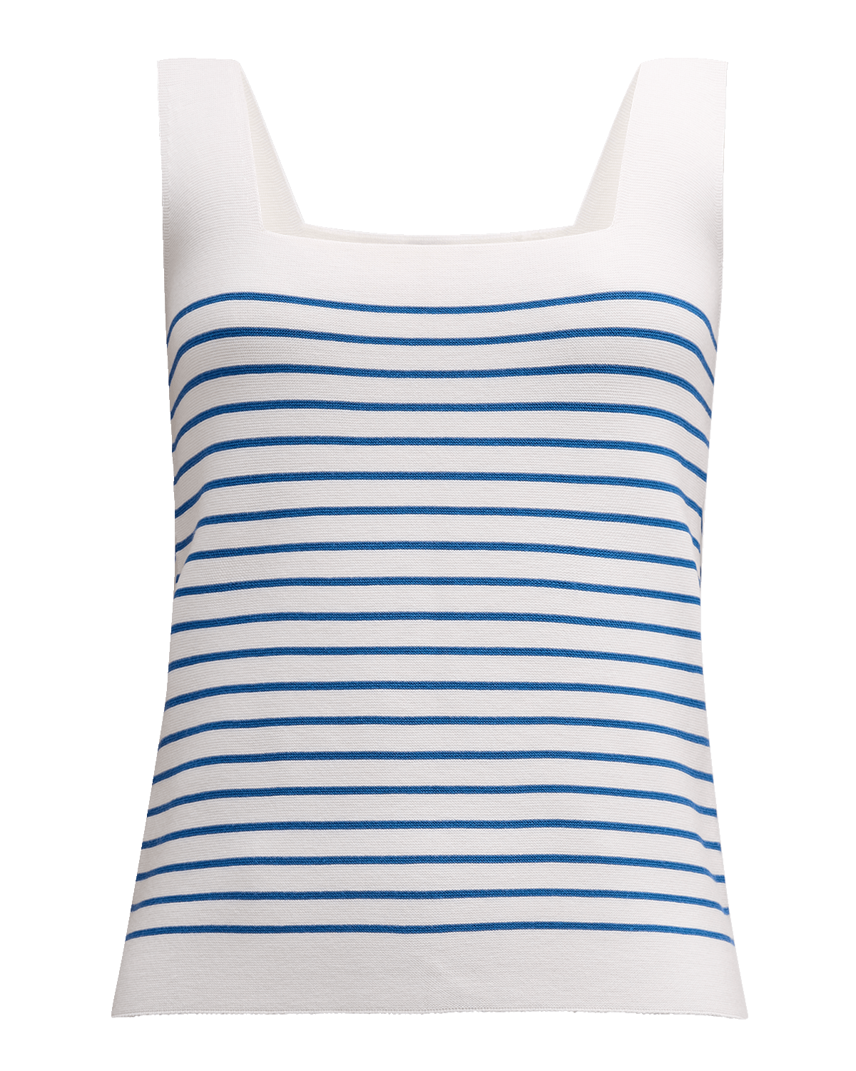 Elie Tahari The Ellie Striped Square-Neck Sweater Tank