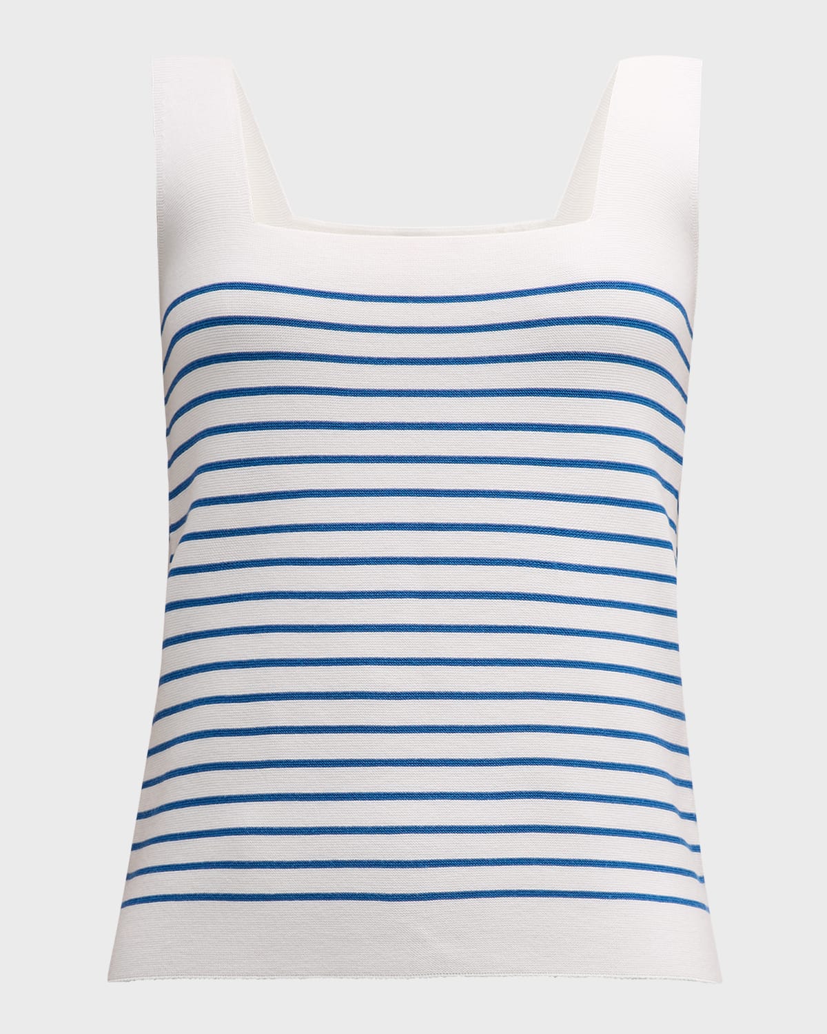 Elie Tahari The Ellie Striped Square-Neck Sweater Tank