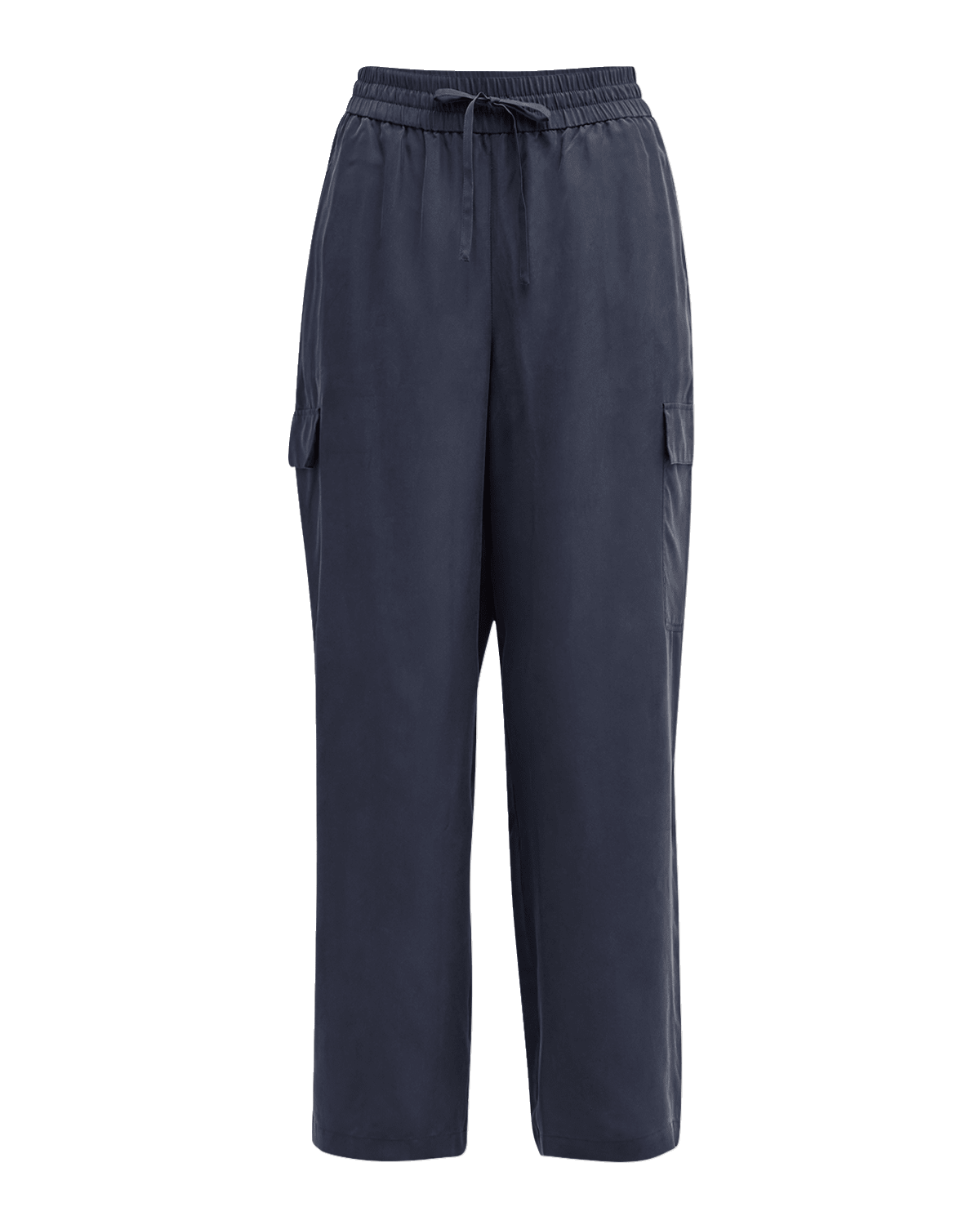 Eileen Fisher Cropped Washed Silk Cargo Pants