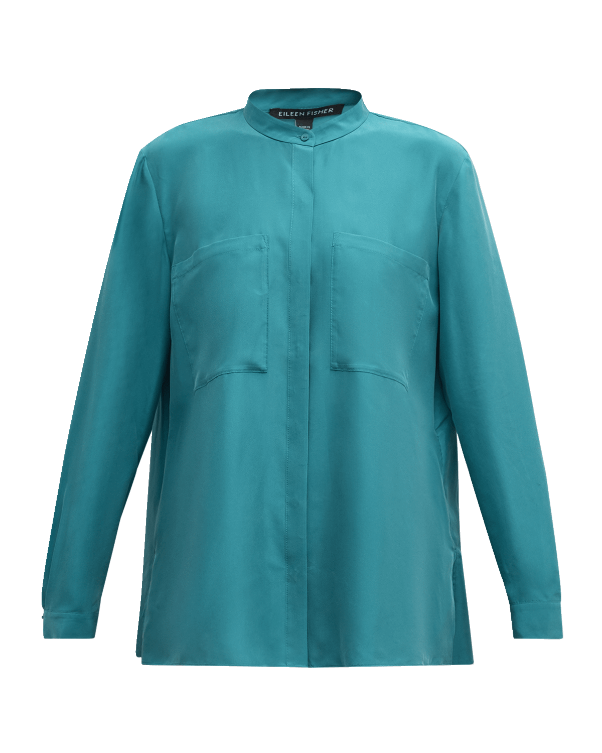 Eileen Fisher Button-Down Washed Silk Shirt
