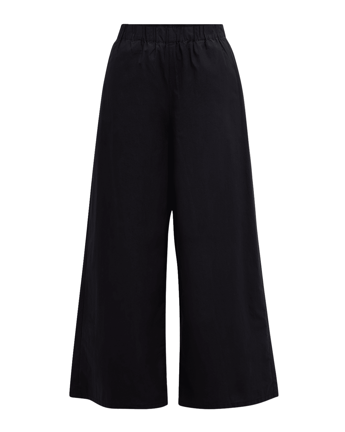 Eileen Fisher Cropped Wide-Leg Organic Cotton Poplin Pants