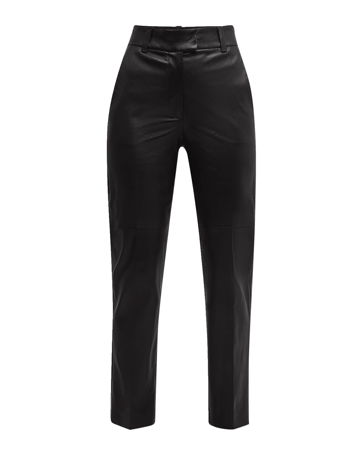 Brunello Cucinelli Nappa Leather Straight-Leg Trousers