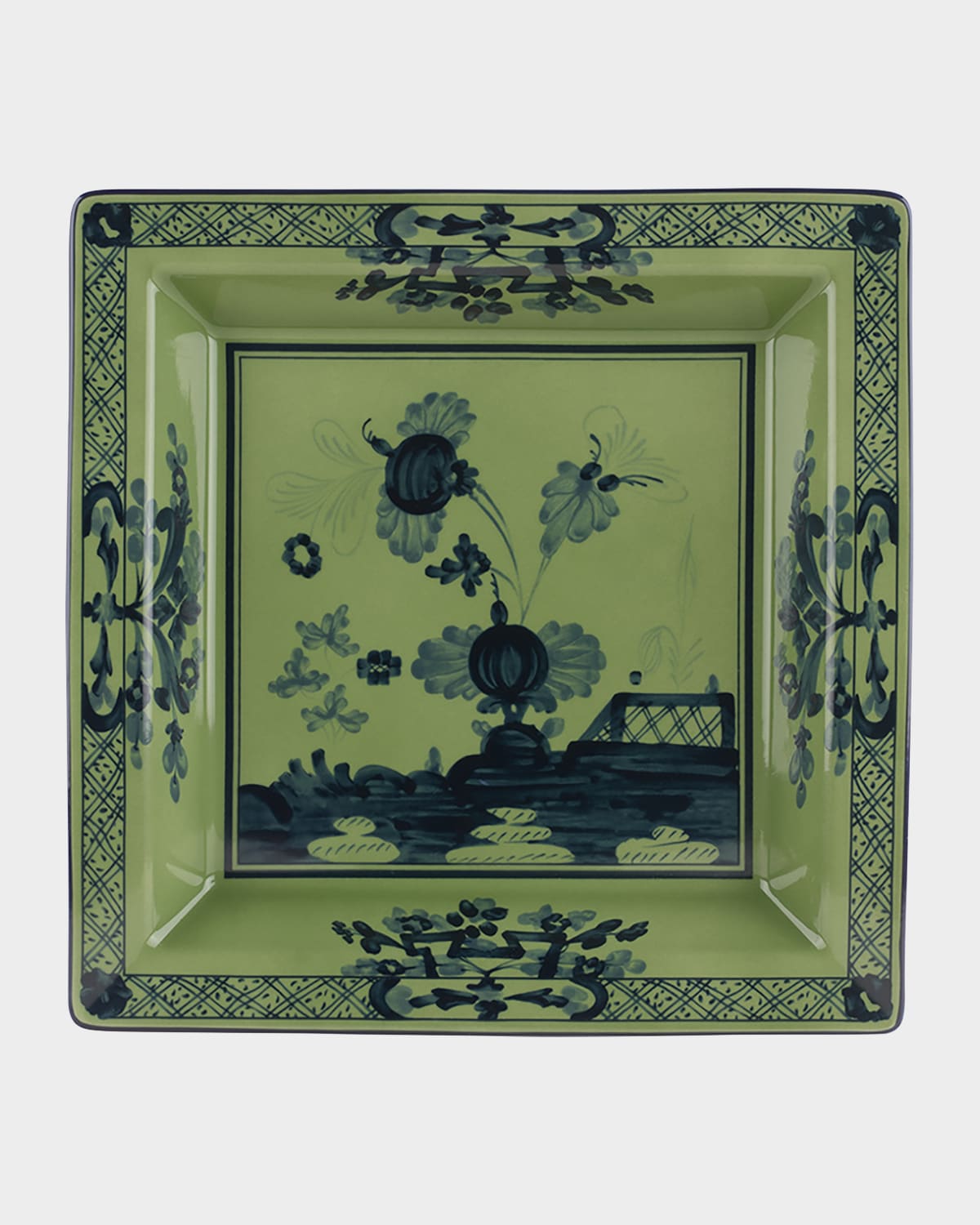 GINORI 1735 Malachite Squared Porcelain Tray