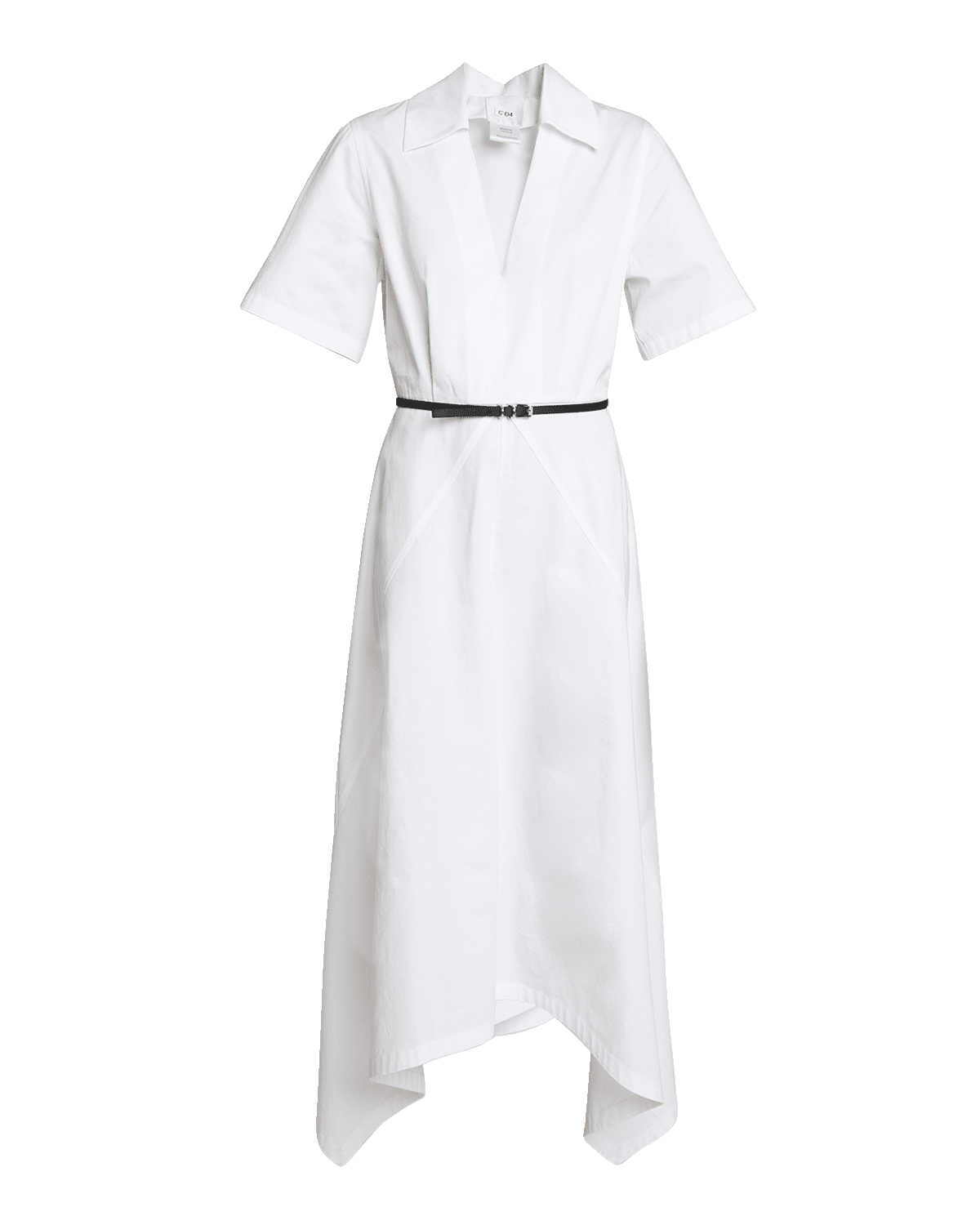 Givenchy Asymmetric Poplin Shirtdress with Belt