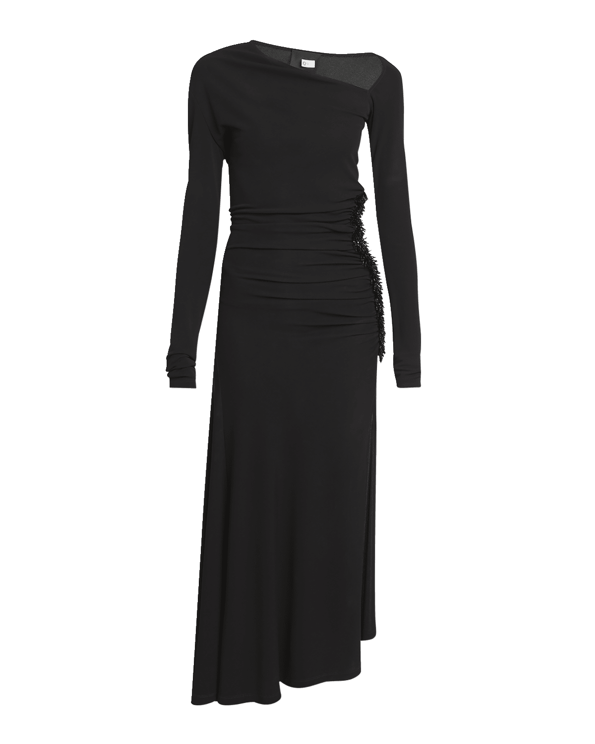 Givenchy Off-Shoulder Asymmetric Midi Dress with Beaded Detail