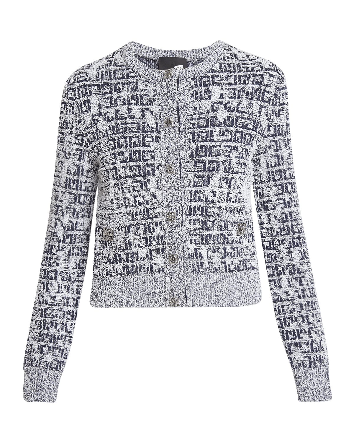 Givenchy Lurex Tweed 4G-Print Cardigan
