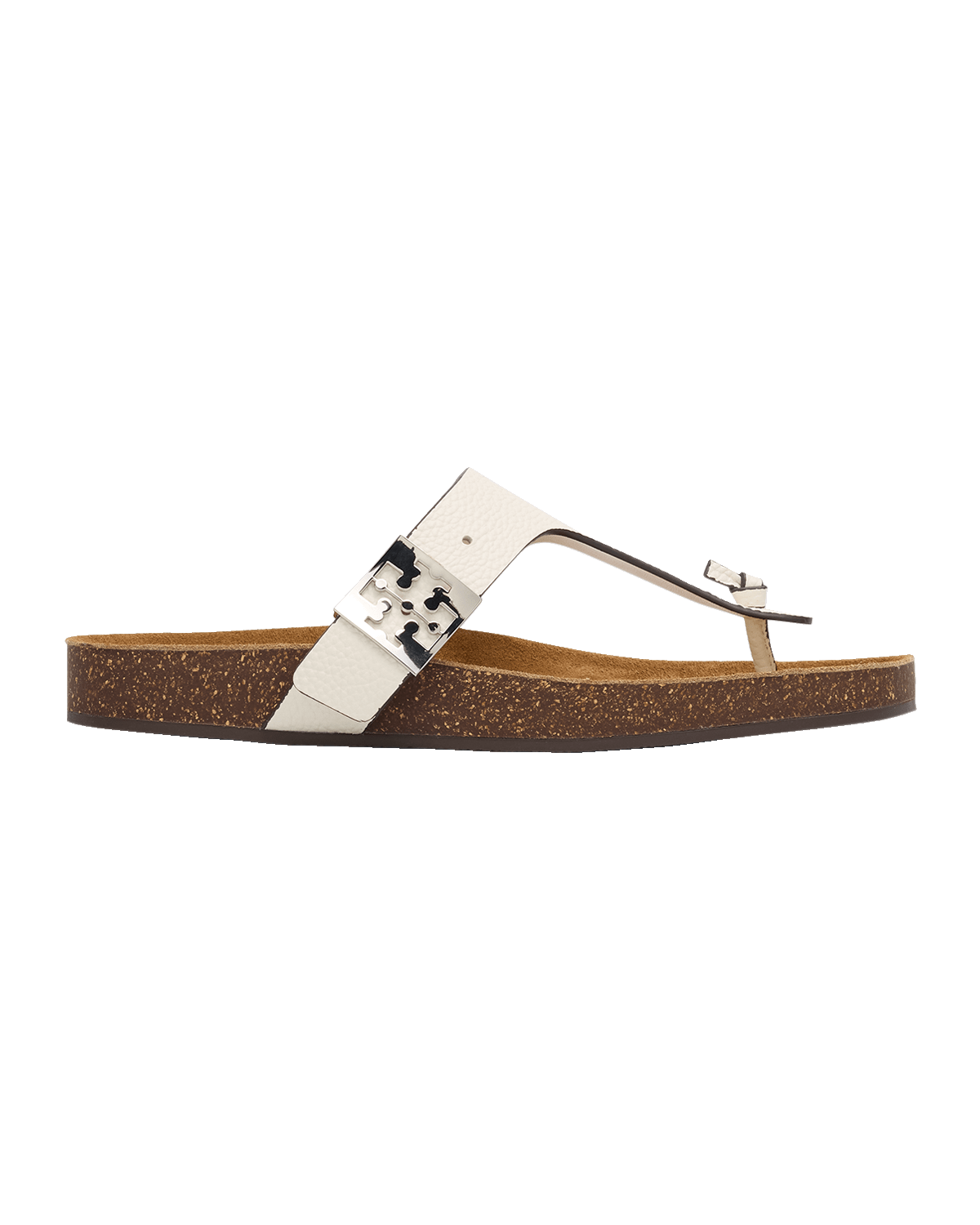 Tory Burch Mellow Leather Buckle Thong Sandals