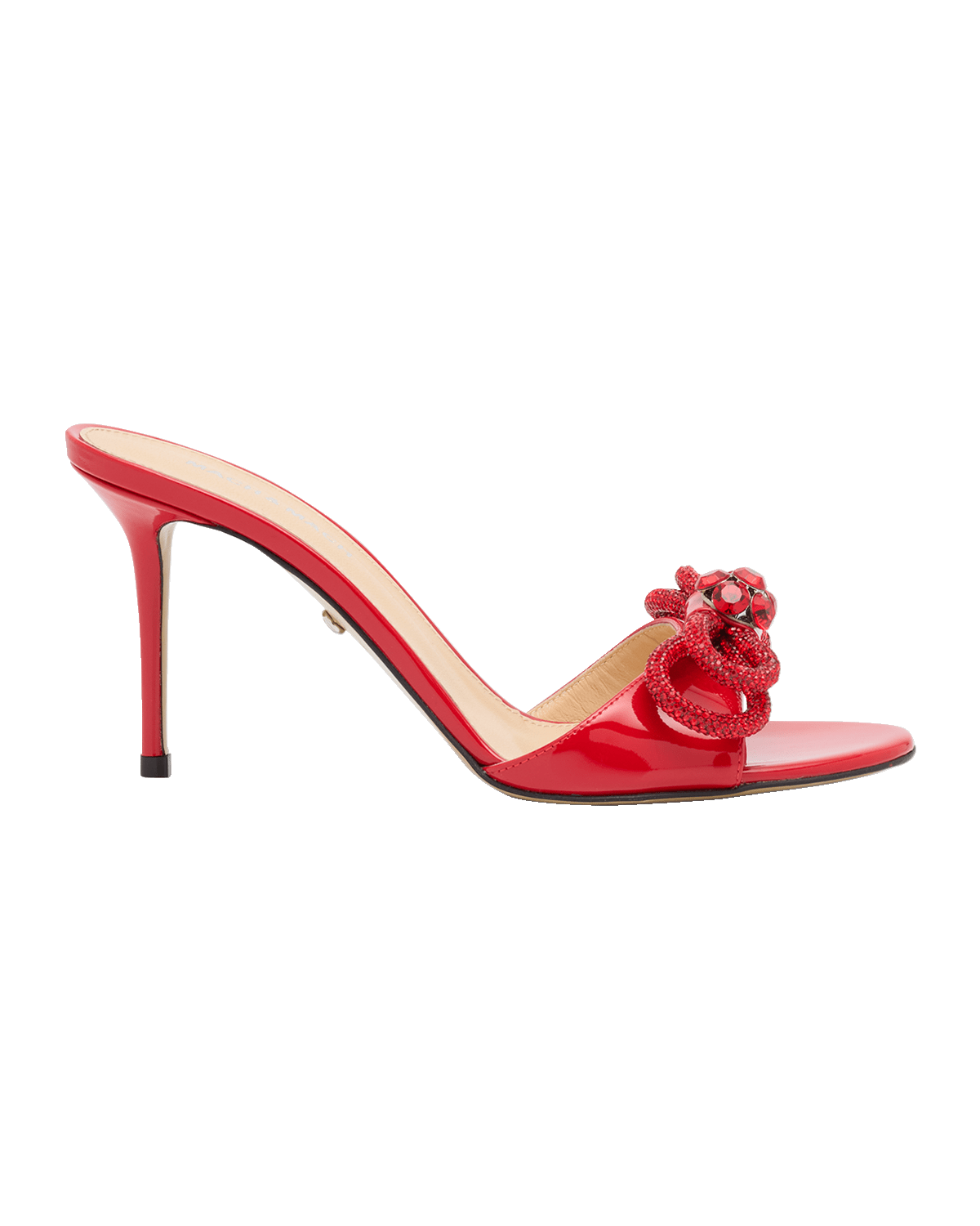 MACH & MACH Bow Patent Leather Mule Sandals